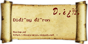 Diósy Áron névjegykártya